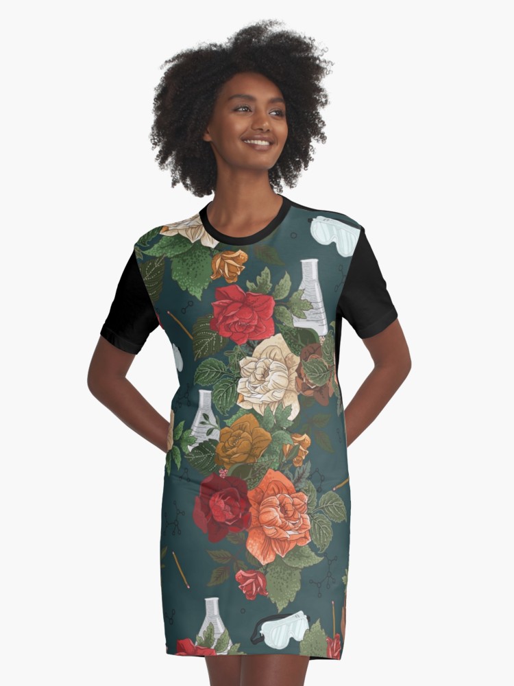 CHemistry floral dress - by dcrownfield - Back to School science