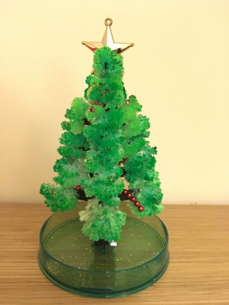 crystal growng christmas tree