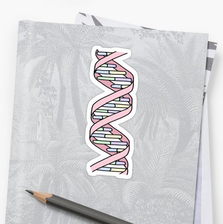 DNA helix sticker